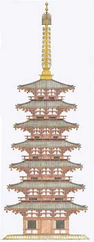 上野国分僧寺の七重塔復元イラスト